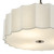 Dar Lighting Noura 3 Light Antique Bronze with Ivory Shaded Pendant Light 