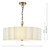 Dar Lighting Noura 3 Light Antique Bronze with Ivory Shaded Pendant Light 