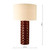 Dar Lighting Raja Red and Antique Bronze With Natural Shade Table Lamp 