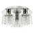 Dar Lighting Forseti 3 Light Polished Chrome with Clear Glass IP44 Bathroom Ceiling Light 