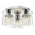 Dar Lighting Forseti 3 Light Polished Chrome with Clear Glass IP44 Bathroom Ceiling Light 