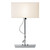 Dar Lighting Amalfi Polished Chrome with White Shade LED Table Lamp 