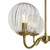 Dar Lighting Jocelyn 3 Light Natural Brass with Clear Diffusers Semi Flush Ceiling Light 