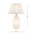Dar Lighting Ileana White Glass with Ivory Shade Table Lamp 