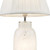 Dar Lighting Ileana White Glass with Ivory Shade Table Lamp 
