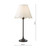 Dar Lighting Padme Matt Black with Ivory Shade Table Lamp 