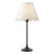 Dar Lighting Padme Matt Black with Ivory Shade Table Lamp 