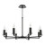 Dar Lighting Tyler 8 Light Matt Black Chandelier 