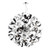 Dar Lighting Swash 12 Light Polished Chrome with Black and Aluminium Ribbons Pendant Light 
