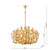 Dar Lighting Silvius 9 Light Gold Leaf Pendant Light 