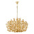 Dar Lighting Silvius 9 Light Gold Leaf Pendant Light 
