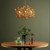 Dar Lighting Silvius 9 Light Gold Leaf Pendant Light 