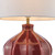 Amrita Ceramic Red and Antique Brass With White Shade Table Lamp