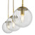 Dar Lighting Jocelyn 3 Light Natural Brass with Clear Diffusers Bar Pendant Light 