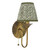 Dar Lighting Lydian Antique Bronze with Green Shade Wall Light 