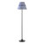 Dar Lighting Padme Matt Black with Blue Shade Floor Lamp 
