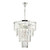 Dar Lighting Angel 8 Light Polished Chrome with Clear Crystals Pendant Light 