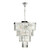 Dar Lighting Angel 8 Light Polished Chrome with Clear Crystals Pendant Light 