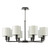 Tyler 8 Light Matt Black with Ivory Shades Pendant Light