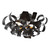 Dar Lighting Swash 4 Light Black With Black Ribbons Flush Ceiling Light 