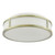 Dar Lighting Royce 2 Light Matt Antique Brass and Opal Shaded IP44 Bathroom Ceiling Light 