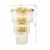 Dar Lighting Angel 6 Light Antique Gold with Clear Crystals Wall Light 