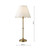 Dar Lighting Dahl Matt Antique Brass with Ivory Shade Rechargeable LED Table Lamp 