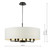 Dar Lighting Tyler 6 Light Matt Black with White Shaded Pendant Light 