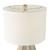 Saundra Taupe and Matt Antique Brass With White Shade Table Lamp