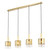 Dar Lighting Savannah 4 Light Satin Gold and Gold Ombre Diffusers Bar Pendant Light 