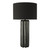 Dar Lighting Hebron Black Glaze with Black Shade Table Lamp 