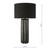 Dar Lighting Hebron Black Glaze with Black Shade Table Lamp 