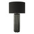 Dar Lighting Hebron Black Glaze with Black Shade Table Lamp 
