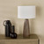 Dar Lighting Kaulana Brown with Natural Shade Table Lamp 