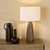 Dar Lighting Kaulana Brown with Natural Shade Table Lamp 
