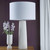 Dar Lighting Myla Ceramic White with White Shade Table Lamp 