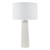 Dar Lighting Myla Ceramic White with White Shade Table Lamp 