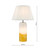 Dar Lighting Deandra Yellow and White Art Glass With Ivory Shade Table Lamp 