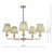 Dar Lighting Favian 5 Light Matt Bronze with Green Shades Pendant Light 