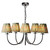 Dar Lighting Becca 5 Light Matt Black With Red and Green Shades Pendant Light 
