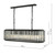 Dar Lighting Naeva 5 Light Matt Black ang Clear Crystal Bar Pendant Light 