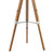 Dar Lighting Easel Light Wood and Polished Chrome With White Shade Floor Lamp 