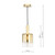 Dar Lighting Savannah Satin Gold and Gold Ombre Diffuser Pendant Light 