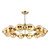 Ophira 12 Antique Gold and Amber Ribbed Diffusers Pendant Light
