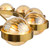 Ophira 12 Antique Gold and Amber Ribbed Diffusers Pendant Light