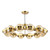 Ophira 12 Antique Gold and Amber Ribbed Diffusers Pendant Light