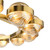 Ophira 12 Antique Gold and Amber Ribbed Diffusers Pendant Light