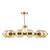 Dar Lighting Ophira 12 Antique Gold and Amber Ribbed Diffusers Pendant Light 