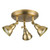 Dar Lighting Nathaniel 3 Light Aged Brass Adjustable Plate Ceiling Spotlight 
