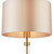 Dar Lighting Sylvester Antique Brass and Glass With Taupe Shade Table Lamp 